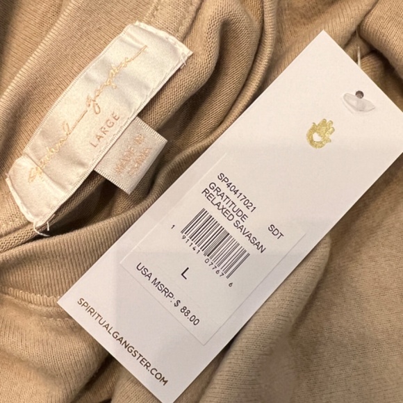 NWT Spiritual Gangster Gratitude Relaxed Savasana Long Sleeve Large - Picture 3 of 4